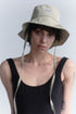 【90'S DEAD STOCK FABRIC】WOOD GRAIN BUCKET HAT -LIGHT GREEN-